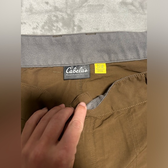 Cabelas Tear Away Pants Mens 42x30 Cargo Brown Pockets Outdoor - Picture 3 of 8
